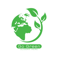 Eco Logo. Go Green. Nature Logo. Save Nature