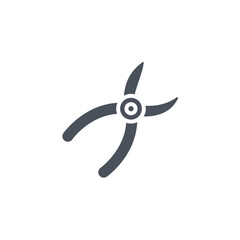 Vector sign of the garden pruner symbol isolated on a white background. icon color editable.