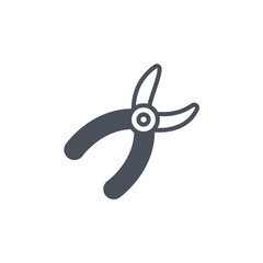 Vector sign of the garden pruner symbol isolated on a white background. icon color editable.