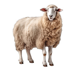 sheep side view isolated on white background