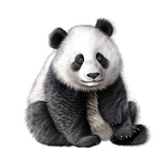 Naklejka premium giant panda isolated on white background