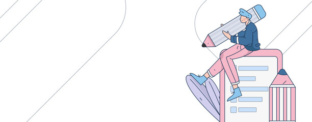 Invite friends to conduct questionnaire flat vector concept operation hand drawn illustration
