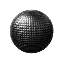 workout/gym equipment: aerobic black ball isolated on white background