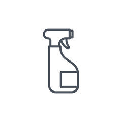 Vector sign of the spray bottle symbol isolated on a white background. icon color editable.