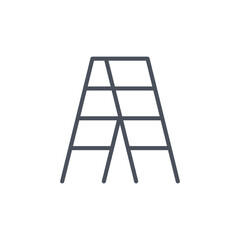 Vector sign of the stepladder symbol isolated on a white background. icon color editable.