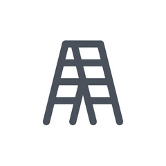 Vector sign of the stepladder symbol isolated on a white background. icon color editable.
