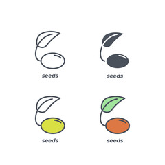 Vector sign of the seeds symbol isolated on a white background. icon color editable.