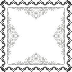 Vector vintage floral frame. decorative element