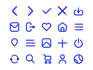 User Interface Icon Pack Gradient Outline Two-Tone Style. Material Icon Set, Perfect for Websites, Landing Pages, Mobile Apps, and Presentations. Suitable for UI UX.