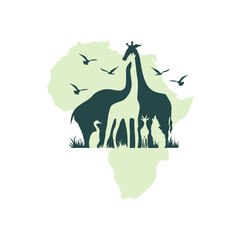 Animal Conservation Logo design. Wildlife Safari Logo design inspiration