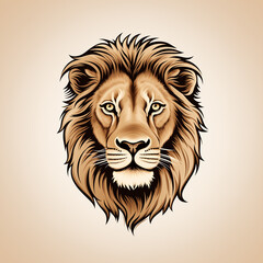 Obraz premium Lion head vector illustration for t-shirt and other uses.