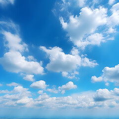 Naklejka na ściany i meble Background with clouds on blue sky.