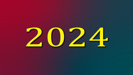 Print2024 New Year Abstract design numbers on a dark gradient background.
Premium design for poster, banner, greeting, and new year 2024 celebration.