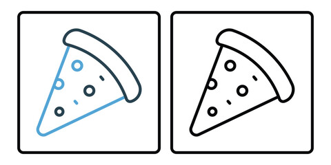 pizza slice icon. icon related to food. line icon style. simple vector design editable