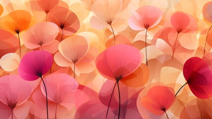 Fototapeta na wymiar Floral Symphony: Vibrant Watercolor Background with Colorful Flower Petals
