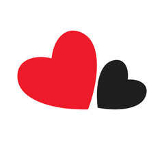 heart vector
black and red heart icon - heart logo vector on white background