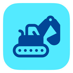 Editable excavator, tractor, machine, digger, loader vector icon. Construction, tools, industry. Part of a big icon set family. Perfect for web and app interfaces, presentations, infographics, etc