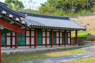 Gimpo Tongjin Local Confucian School. A public educational institution during the Joseon Dynasty in Korea. Korean traditional building.