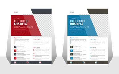 Corporate business flyer brochure cover design templatea4 size vector layout flyer