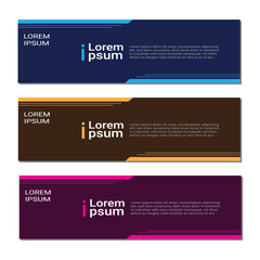 banner vector abstract design web template Set, Horizontal header web banner. Modern  cover header background for website design, Social Media Cover ads banner, invitation cards etc.
