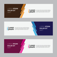 Vector abstract design banner web template.