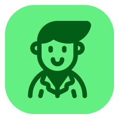 Editable business person with side comb hair avatar vector icon. User, profile, identity, persona. Part of a big icon set family. Perfect for web and app interfaces, presentations, infographics, etc