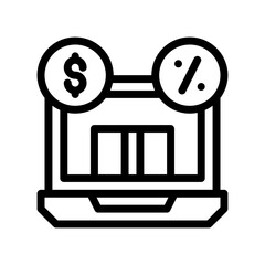 laptop line icon