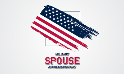 Military Spouse Appreciation Day Background Vector Illustration 