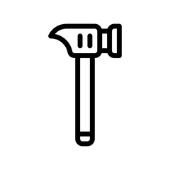 hammer line icon