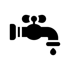 faucet glyph icon