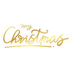 Merry Christmas Gold Lettering