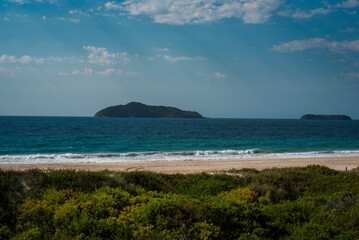 Fototapeta na wymiar Jimmy's beach near Hawkes Nest NSW