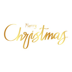 Merry Christmas Gold Lettering