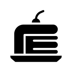 cake glyph icon