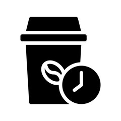 coffee time glyph icon