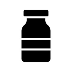 milk bottle glyph icon