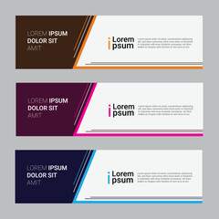 Business banner design web template Set, Horizontal header web banner. cover header background for website design, Social Media Cover ads banner, invitation card