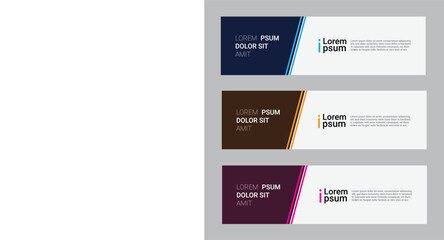 Modern banner design web template Set, Horizontal header web banner. collection of cover header backgrounds for website design, Social Media Cover ads banner, invitation card