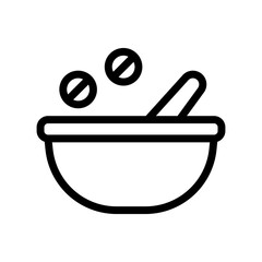 bowl line icon