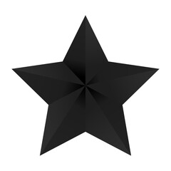 Vector black star shape isolated on white background