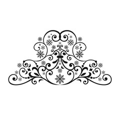 Vector damask central element isolated vector damask illustration