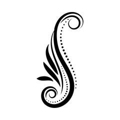 Vector retro floral decorative text divider design