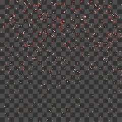 Vector red metallic confetti background