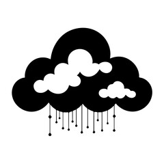 Simple Icon Illustration of Cloud. SVG Vector
