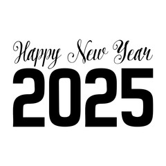 Happy New Year 2025 Svg