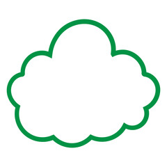 Simple Icon Illustration of Cloud with Line Style. Vector SVG