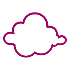 Simple Icon Illustration of Cloud with Line Style. Vector SVG