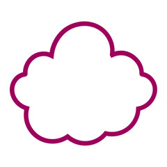 Simple Icon Illustration of Cloud with Line Style. Vector SVG