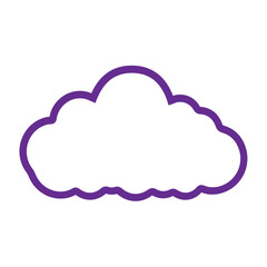 Simple Icon Illustration of Cloud with Line Style. Vector SVG