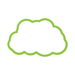 Simple Icon Illustration of Cloud with Line Style. Vector SVG